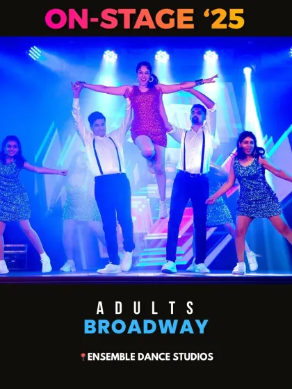 Our adults' Broadway performance was a showstopper. This style combines dance with acting and storytelling, perfect for those who love musical theatre.