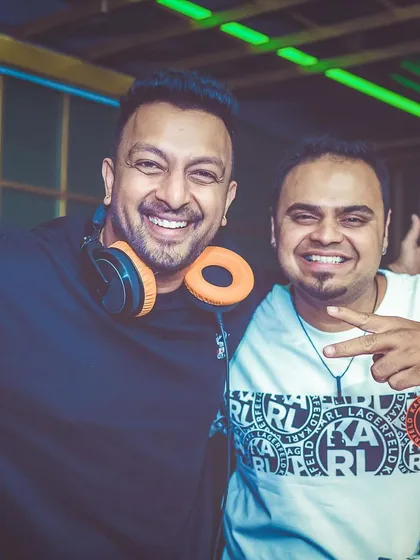 Another great shot with my brother DJ Varun. We've played countless gigs together, and it's always an epic party when we team up.
