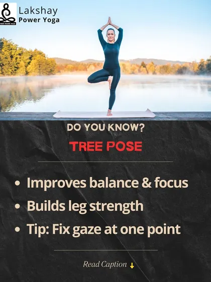 How Tree Pose improves balance and focus, with a tip to fix your gaze on one point.