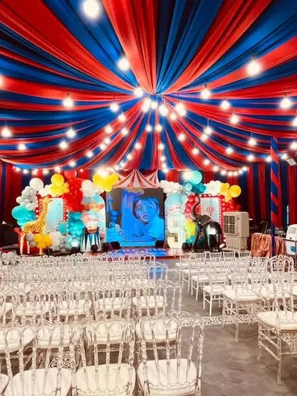 A behind-the-scenes look as our videography team captures the magnificent carnival setup before the guests arrive. We work with top professionals to document your special day.