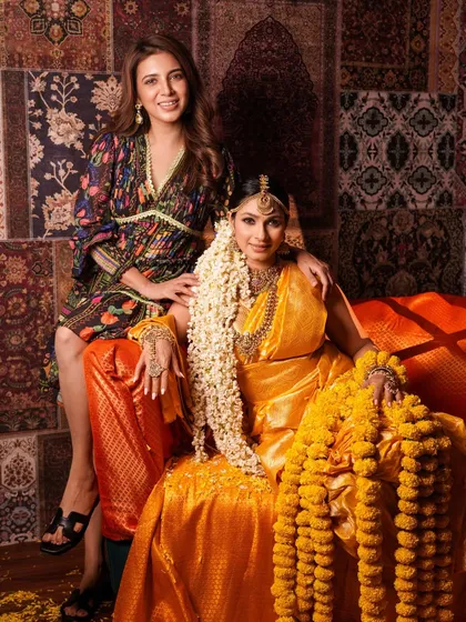 Another shot with the regal Tanishaa Mukerji. We worked closely to ensure every detail, from the jewelry to the saree drape, was perfect.