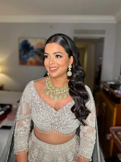 Another beautiful shot of Shreya, looking confident and chic for her evening event.