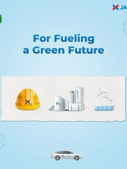 This collection of emojis represents our mission of fueling a green future. From the engineering hard hat to green hydrogen facilities and solar panels, each symbol tells a part of our story in pioneering sustainable energy solutions for transport and industry.