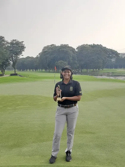 Aahana Kashyap on the course at KGA, Bangalore. A special win that shows we are just getting started.