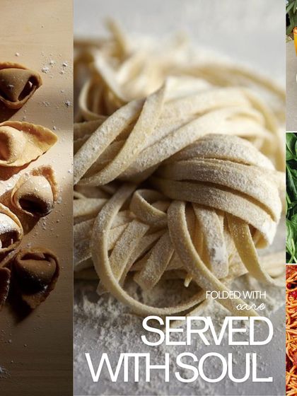 Folded with care, served with soul. We believe in the beauty of fresh, handmade pasta, and this image captures the rustic elegance of our fettuccine.