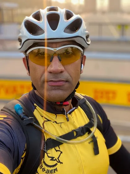 A selfie of our captain. His passion for cycling is infectious.