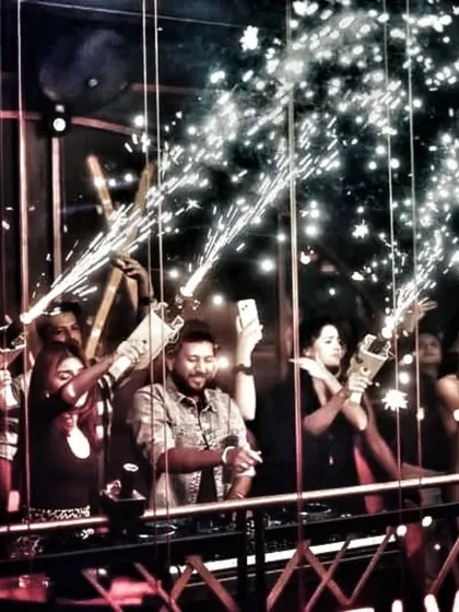 We bring the full production experience to make your night special. High-energy moments like this with sparkler guns are what turn a great party into a legendary one.