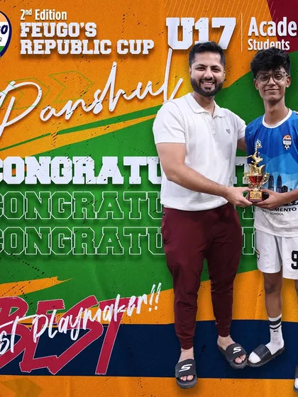 Panshul, awarded Best Playmaker for his creative genius in the U-17 Republic Day Cup.