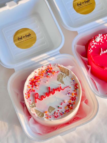 More angles of the bridal shower and birthday set cakes, highlighting the details and variety available for your special events.