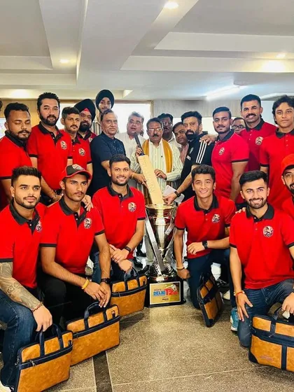 Our championship-winning team being honored by MP Shri. Harsh Malhotra. It's a great feeling when the team's hard work is recognized.