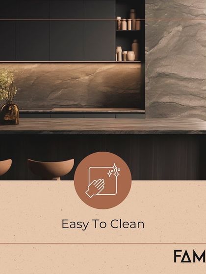 This modern kitchen is designed to be incredibly easy to clean. The non-porous M-Core surfaces mean that spills and splatters wipe away without a trace, keeping your kitchen looking pristine with minimal effort.