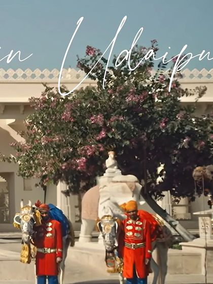 This was the heartfelt welcome our team received upon arriving at Udaivilas. The genuine hospitality, traditional music, and vibrant dancers set the perfect tone for us to begin crafting a magical destination wedding.