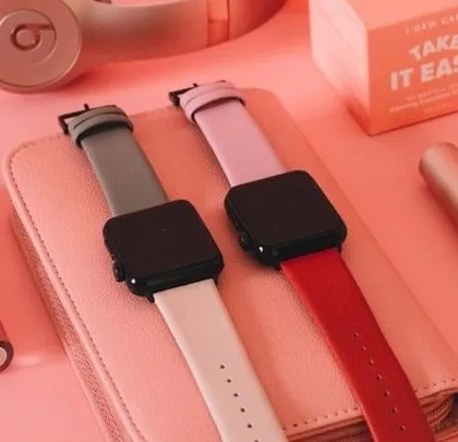 A vibrant, color-coordinated flatlay of tech accessories and beauty products. This type of creative product photography is highly effective for social media, gift guides, and themed marketing campaigns.