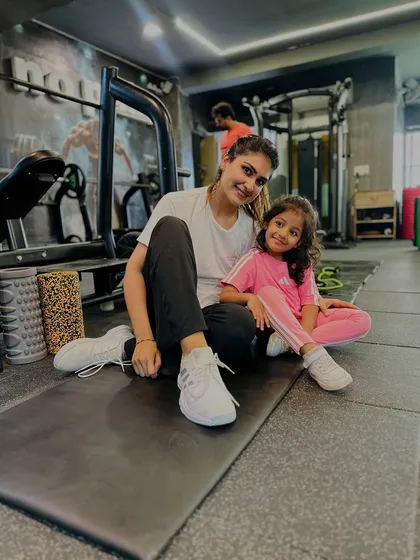 My little workout partner. These moments are my favorite. By making fitness a fun part of our routine, I'm teaching her that movement is a joyful part of life.