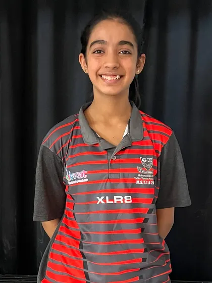 A portrait of Hrithika Madhur, selected to represent Maharashtra's U-17 Girls team. We focus on developing players to compete at the state and national levels.