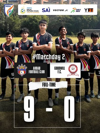 A massive 9-0 victory for our U-13 squad on Matchday 2 of the HCL Youth League.