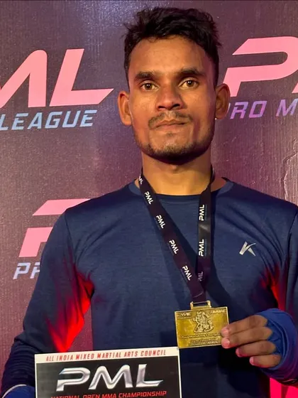 Ramit holding his gold medal after a strong comeback fight. This victory is a testament to his perseverance and the warrior spirit we cultivate at FCC.