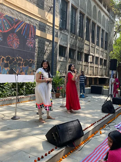 Our teachers performing at the fundraiser, lending their voices to support the cause.