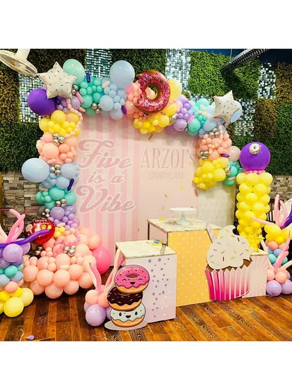 This is what a Pinterest-perfect party looks like in real life. This Candyland theme shows how I can transform our space to match your vision with detailed, vibrant decor.