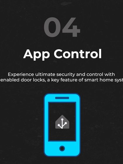 Your phone is your new key. App-enabled door locks are a central feature of my smart home systems, giving you the ultimate security and control from anywhere.