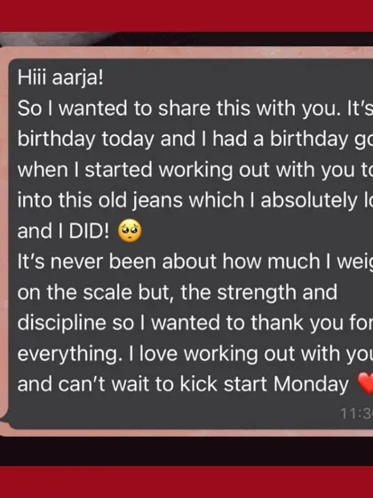 This is why I do what I do. It's not about the number on the scale, but about the feeling of fitting into your favorite old jeans and regaining your confidence. These are the real wins I celebrate with my clients.