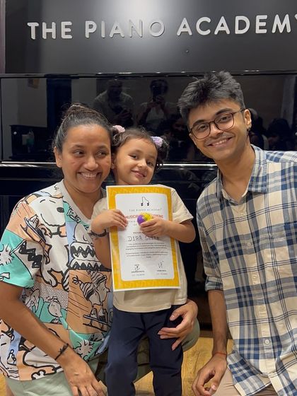 All smiles at the end of our summer camp. We focus on creating a positive and encouraging environment where even the youngest kids, from 3 to 7 years old, can discover their creativity and love for music.