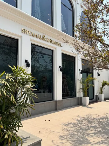 New store alert. The beautiful new Shyamal & Bhumika store in Delhi. They are known for their romantic and elegant bridal and groomswear.