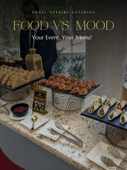 I believe in creating a menu that matches your event's mood. This buffet line features a mix of casual and gourmet options, from sandwiches and tacos to other savory bites, all beautifully arranged for a stylish gathering.