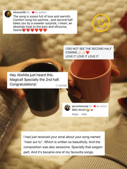 Sharing the beautiful messages I received for "Main Aur Tu". My goal is to create music that connects with listeners, and this feedback shows the impact of heartfelt songwriting.