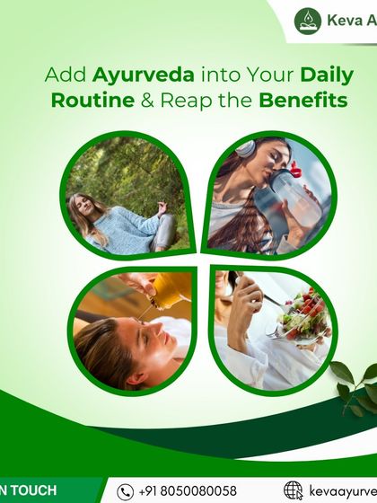Adding Ayurveda into your daily routine can bring profound benefits. This visual collage represents how simple practices can boost immunity, enhance well-being, and create a natural balance in your life.