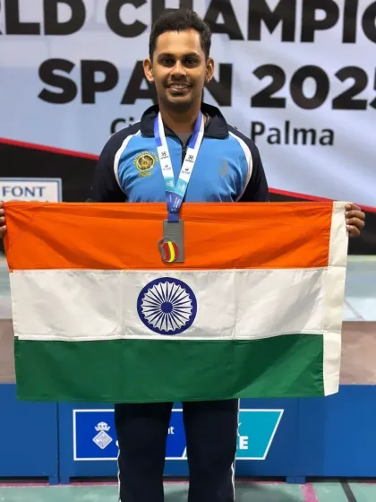 Here is our champion, Nirav Koli, holding the Indian flag with pride after his historic achievement. As the first Indian to earn the CMS rank at the championship, he is an inspiration to our entire PDP family.