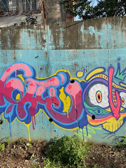 Another throw-up, this time with a character. The goal is to be quick, clean, and stylish.
