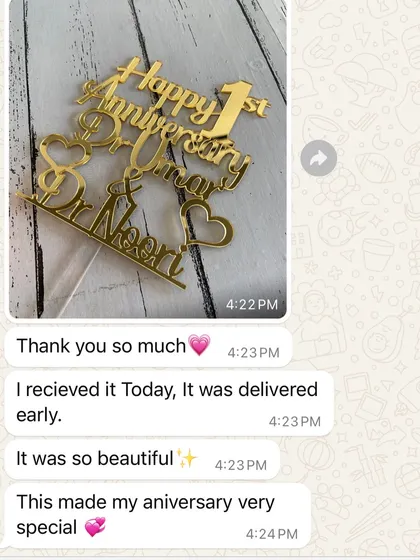 "It was so beautiful. This made my aniversary very special." Knowing my work made a special day even more memorable is the best feeling.