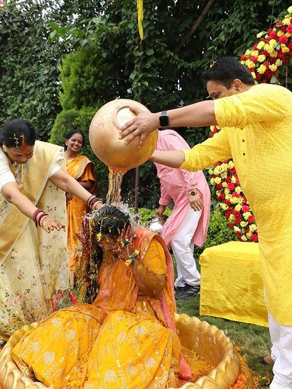 Decor by Aditya - Full-Service Wedding Planning Vibrant Haldi & Mehendi Decor photo 39