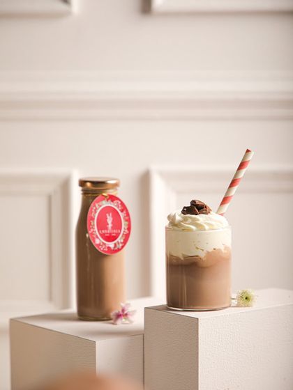 Our rich and decadent chocolate smoothie, a perfect treat for any chocolate lover.