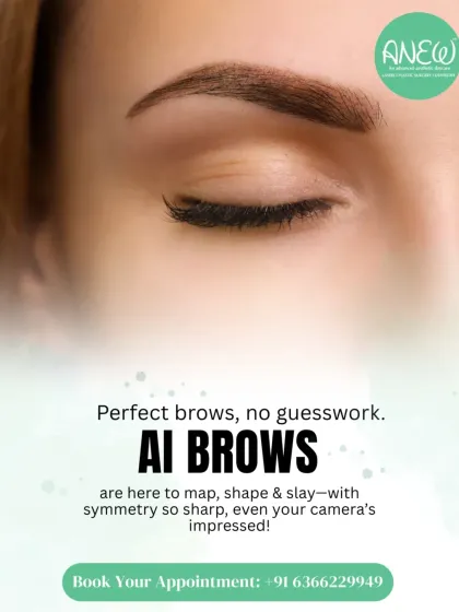 Perfect brows, no guesswork. My AI Brows treatment uses smart mapping technology to analyze your facial features and create flawless, symmetrical brows that are selfie-ready.
