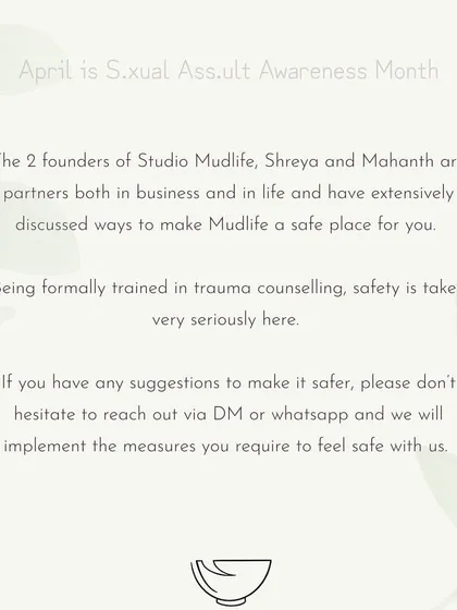 We are formally trained in trauma counselling and take safety very seriously. We are always open to feedback on how we can make our space feel even safer for you.
