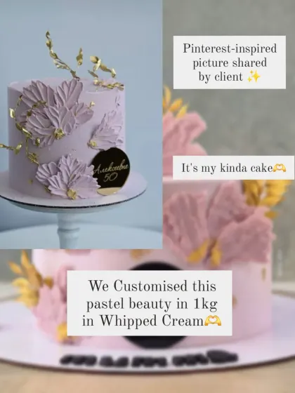 A client sharing the Pinterest inspiration and loving my whipped cream recreation of it.
