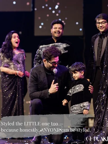 Styling isn't just for adults. I styled the little one in this family to coordinate with his parents, creating an adorable and picture-perfect look for the stage performances.