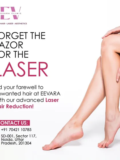 This graphic says it all: it's time to forget the razor and embrace the laser. Our advanced laser hair reduction is the ultimate fix for anyone wanting to bid farewell to unwanted hair permanently.