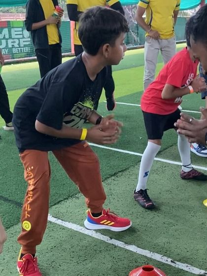 Getting ready for a game of Kabaddi. We love incorporating traditional Indian sports into our parties, teaching kids new skills while they have fun and work as a team.