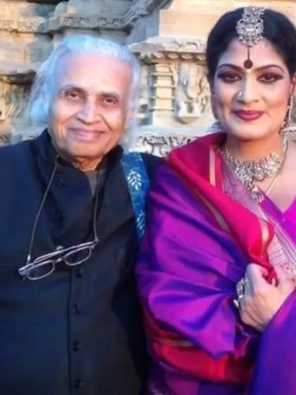 Another fond memory of Dr. Sunil Kothari, captured at the Khajuraho Dance Festival. His presence and scholarship are deeply missed in the dance community.