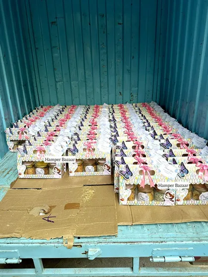 A huge dispatch of our fairy-themed hampers, ready to make a little girl's birthday party magical.