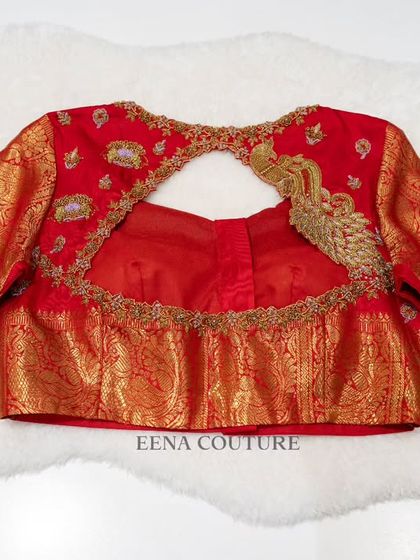 This collection showcases a variety of my custom blouse designs, from pastel engagement pieces to rich Kanjivaram pairings. Each one is uniquely crafted with different handwork techniques, fabrics, and cuts to match my client's vision.