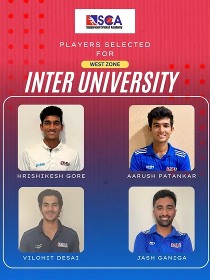 Our players continue to excel at the university level. We are proud to see four of our talents selected to represent Mumbai University and HSNC University in the West Zone Inter-University Tournament.