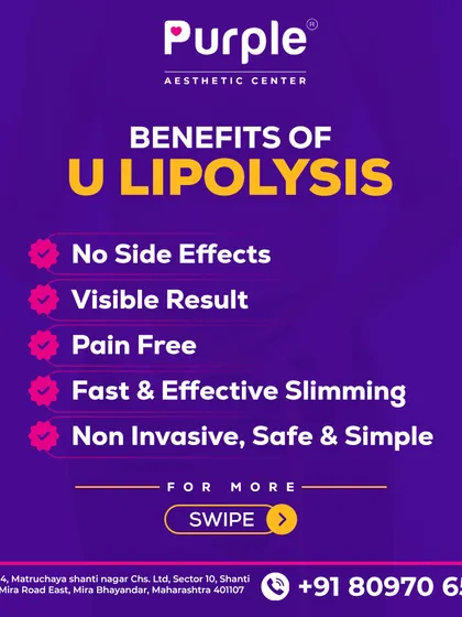 The benefits of U-Lipolysis are clear. It's a non-invasive, pain-free, and simple procedure with no side effects that delivers fast and effective slimming results.