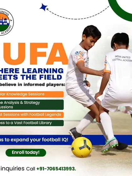 Where learning meets the field. We believe in creating informed players through regular knowledge sessions, game analysis, guest sessions with legends, and access to a football library.