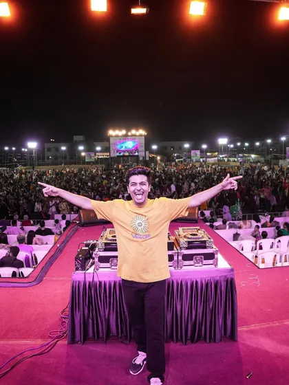 A throwback to Navratri 2023. The energy of playing for such a huge, festive crowd is something I'll never forget.