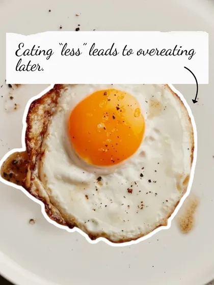 Eating "less" isn't the answer. It often leads to overeating later in the day because your body feels deprived. A balanced approach is key.