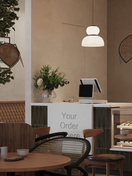 Interiosplash - Restaurant & Cafe Interior Design Project Showcase: Modern Biophilic Cafe photo 11